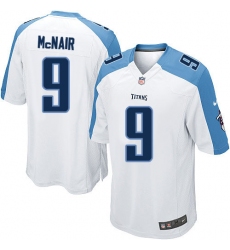 Men's Nike Tennessee Titans #9 Steve McNair Game White NFL Jersey