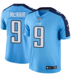 Youth Nike Tennessee Titans #9 Steve McNair Elite Light Blue Team Color NFL Jersey