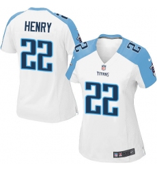 Women's Nike Tennessee Titans #22 Derrick Henry Game White NFL Jersey