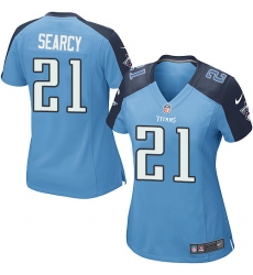 Women's Nike Tennessee Titans #21 Da'Norris Searcy Game Light Blue Team Color NFL Jersey