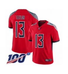 Men's Tennessee Titans #13 Taywan Taylor Limited Red Inverted Legend Football Jersey