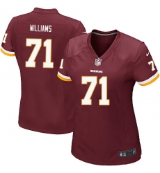 Women's Nike Washington Redskins #71 Trent Williams Game Burgundy Red Team Color NFL Jersey