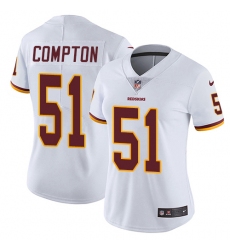Women's Nike Washington Redskins #51 Will Compton Elite White NFL Jersey