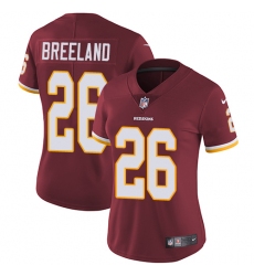 Women's Nike Washington Redskins #26 Bashaud Breeland Elite Burgundy Red Team Color NFL Jersey
