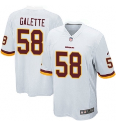 Men's Nike Washington Redskins #58 Junior Galette Game White NFL Jersey