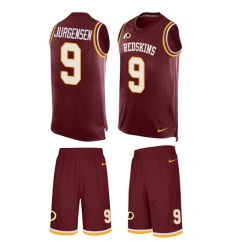 Men's Nike Washington Redskins #9 Sonny Jurgensen Limited Burgundy Red Tank Top Suit NFL Jersey