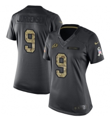 Women's Nike Washington Redskins #9 Sonny Jurgensen Limited Black 2016 Salute to Service NFL Jersey