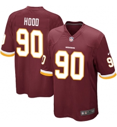 Men's Nike Washington Redskins #90 Ziggy Hood Game Burgundy Red Team Color NFL Jersey