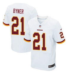 Men's Nike Washington Redskins #21 Earnest Byner Elite White NFL Jersey