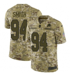 Men's Nike Washington Redskins #94 Preston Smith Burgundy Limited Camo 2018 Salute to Service NFL Jersey