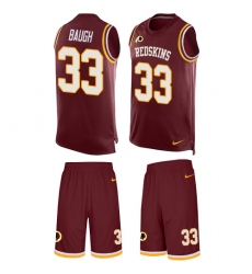 Men's Nike Washington Redskins #33 Sammy Baugh Limited Burgundy Red Tank Top Suit NFL Jersey