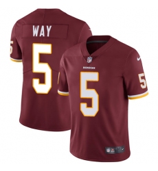 Youth Nike Washington Redskins #5 Tress Way Elite Burgundy Red Team Color NFL Jersey
