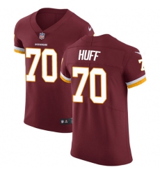 Men's Nike Washington Redskins #70 Sam Huff Elite Burgundy Red Team Color NFL Jersey