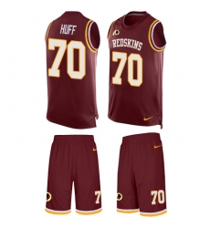 Men's Nike Washington Redskins #70 Sam Huff Limited Burgundy Red Tank Top Suit NFL Jersey