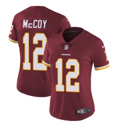 Women's Nike Washington Redskins #12 Colt McCoy Elite Burgundy Red Team Color NFL Jersey