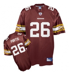 Reebok Washington Redskins #26 Clinton Portis Burgundy Red Team Color Premier EQT Throwback NFL Jersey
