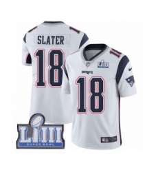 Youth Nike New England Patriots #18 Matthew Slater White Vapor Untouchable Limited Player Super Bowl LIII Bound NFL Jersey
