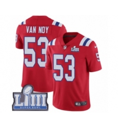 Men's Nike New England Patriots #53 Kyle Van Noy Red Alternate Vapor Untouchable Limited Player Super Bowl LIII Bound NFL Jersey