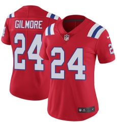 Women's Nike New England Patriots #24 Stephon Gilmore Red Alternate Vapor Untouchable Limited Player NFL Jersey