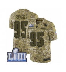 Youth Nike New England Patriots #95 Derek Rivers Limited Camo 2018 Salute to Service Super Bowl LIII Bound NFL Jersey