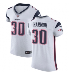 Men's Nike New England Patriots #30 Duron Harmon White Vapor Untouchable Elite Player NFL Jersey