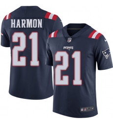 Youth Nike New England Patriots #21 Duron Harmon Limited Navy Blue Rush Vapor Untouchable NFL Jersey
