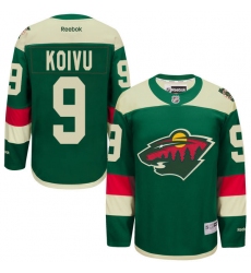 Youth Reebok Minnesota Wild #9 Mikko Koivu Premier Green 2016 Stadium Series NHL Jersey