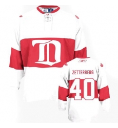 Men's Reebok Detroit Red Wings #40 Henrik Zetterberg Premier White Third NHL Jersey
