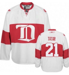 Men's Reebok Detroit Red Wings #21 Tomas Tatar Authentic White Third NHL Jersey