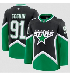 Men's Dallas Stars #91 Tyler Seguin Black 2025-26 Alternate Stitched Hockey Jersey