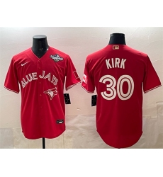 Men's Toronto Blue Jays #30 Alejandro Kirk Red 2025 World Series Cool Base Stitched Baseball Jersey