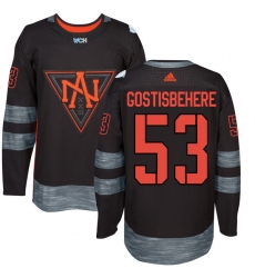 Youth Adidas Team North America #53 Shayne Gostisbehere Premier Black Away 2016 World Cup of Hockey Jersey