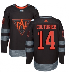 Men's Adidas Team North America #14 Sean Couturier Premier Black Away 2016 World Cup of Hockey Jersey
