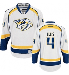 Men's Reebok Nashville Predators #4 Ryan Ellis Authentic White Away NHL Jersey