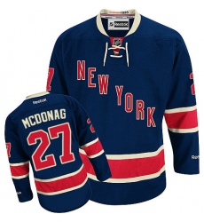 Youth Reebok New York Rangers #27 Ryan McDonagh Authentic Navy Blue Third NHL Jersey