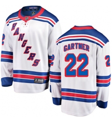 Youth New York Rangers #22 Mike Gartner Fanatics Branded White Away Breakaway NHL Jersey