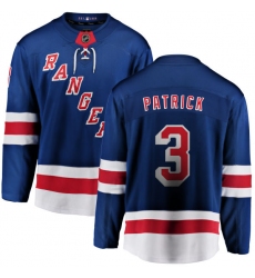 Youth New York Rangers #3 James Patrick Fanatics Branded Royal Blue Home Breakaway NHL Jersey