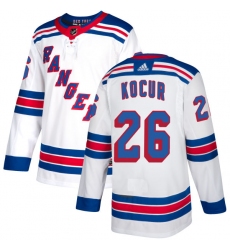 Men's Reebok New York Rangers #26 Joe Kocur Authentic White Away NHL Jersey