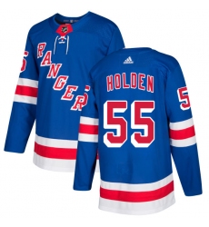 Youth Adidas New York Rangers #55 Nick Holden Premier Royal Blue Home NHL Jersey