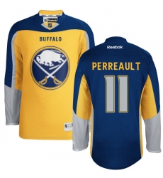 Men's Reebok Buffalo Sabres #11 Gilbert Perreault Authentic Gold New Third NHL Jersey