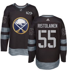 Men's Adidas Buffalo Sabres #55 Rasmus Ristolainen Premier Black 1917-2017 100th Anniversary NHL Jersey