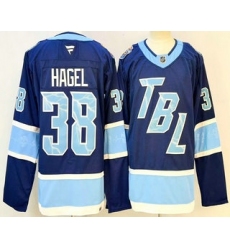 Men's Tampa Bay Lightning #38 Brandon Hagel Blue 2026 Stadium Series Authentic Jersey