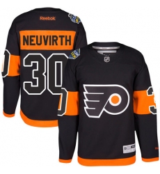 Men's Reebok Philadelphia Flyers #30 Michal Neuvirth Authentic Black 2017 Stadium Series NHL Jersey