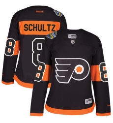 Women's Reebok Philadelphia Flyers #8 Dave Schultz Authentic Black 2017 Stadium Series NHL Jersey