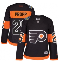 Women's Reebok Philadelphia Flyers #26 Brian Propp Authentic Black 2017 Stadium Series NHL Jersey