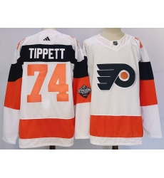 Men's Philadelphia Flyers #74 Owen Tippett White 2024 Stadium Series Stitched Jersey