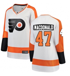 Women's Philadelphia Flyers #47 Andrew MacDonald Fanatics Branded White Away Breakaway NHL Jersey