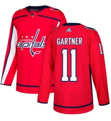 Men's Adidas Washington Capitals #11 Mike Gartner Premier Red Home NHL Jersey