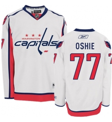 Women's Reebok Washington Capitals #77 T.J. Oshie Authentic White Away NHL Jersey