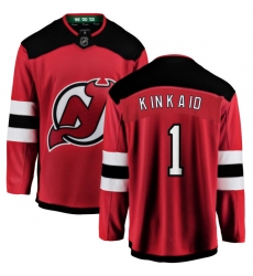 Youth New Jersey Devils #1 Keith Kinkaid Fanatics Branded Red Home Breakaway NHL Jersey